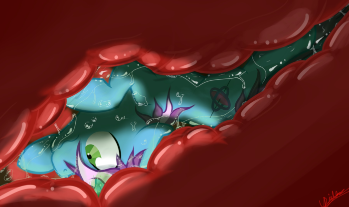 Gyro sliding down a slimy gullet.