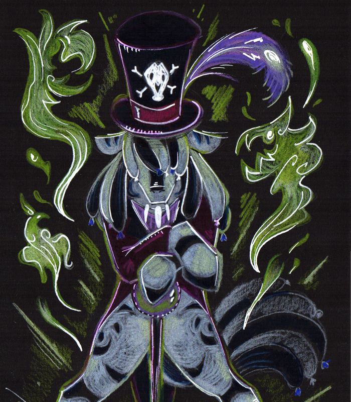 Ruzeth with Spirits Around Him
