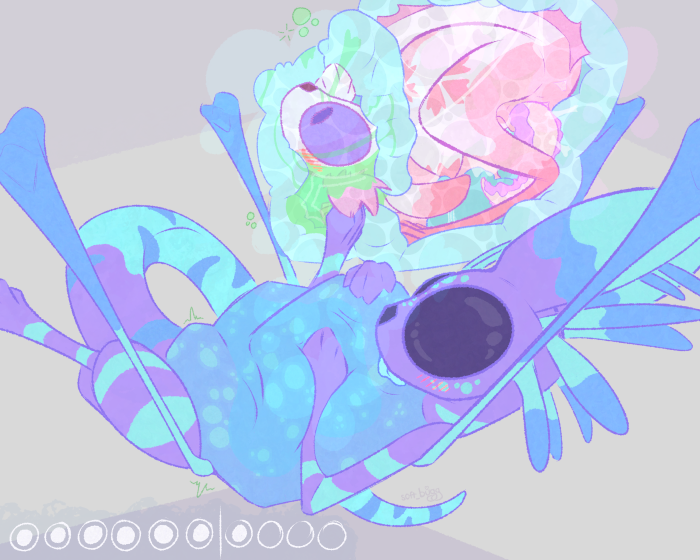 Yoku with a belly full of another scug.